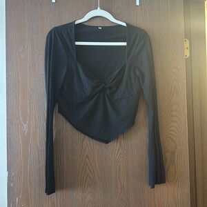 SHEIN Cropped Black Long Sleeve Size XL